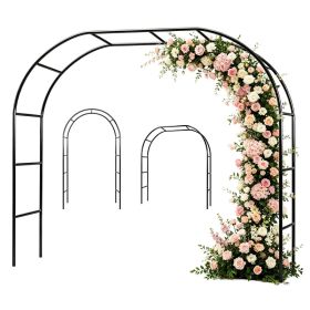 2Pcs Or 1Pcs Options 7.87Ft H X 4.59Ft W Adjustable Metal Garden Arches DIY Outdoor Trellis For Climbing Plants Wedding Arch Decoration Iron Arbo (Option: 1pcs)